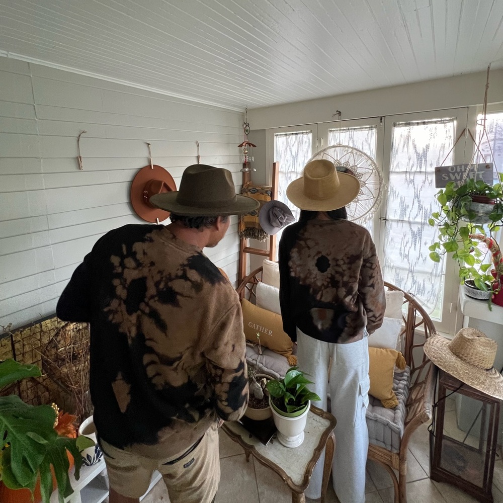 Hand tie dyed ying Yang sweaters any size just lmk